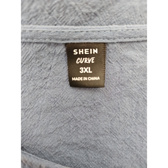 SHEIN Lune Plus Floral Embroidery Puff Sleeve Blouse 3XL - Picture 6 of 6